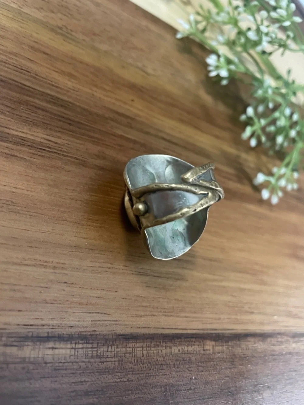 Handcrafted Vintage-Style Smoky Quartz Statement Ring - Brown - Picture 4 of 4